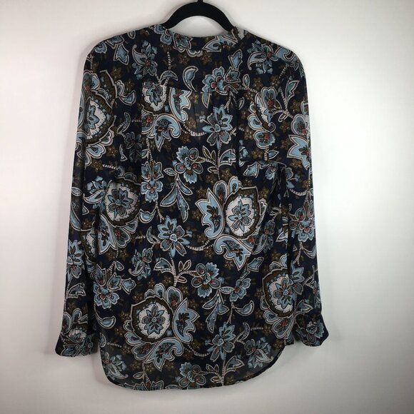 Loft black floral top Size Small - Picture 4 of 7